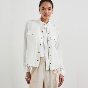 NWOT RAILS Collins Jacket in Gauze White Size Small